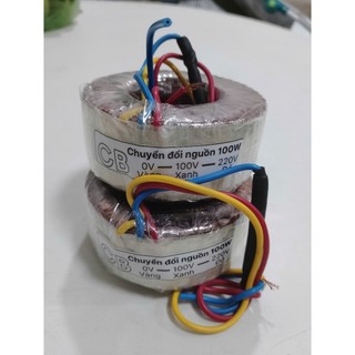 Biến áp đổi điện 220v ra  100v 110v 100w dùng lọc không khí có sẵn cầu chì bảo vệ