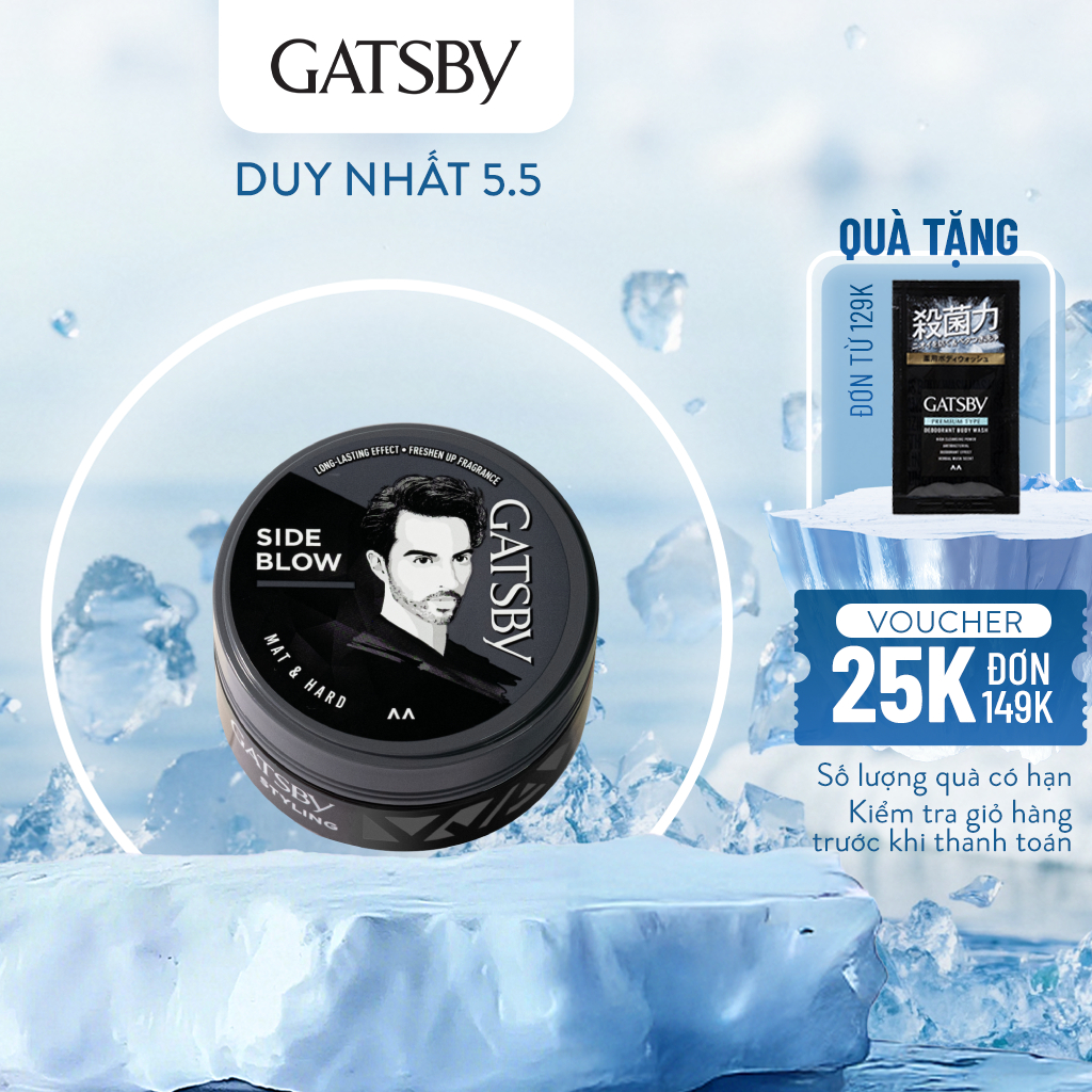 Ảnh Wax vuốt tóc GATSBY Styling Wax Mat & Hard 75g 1