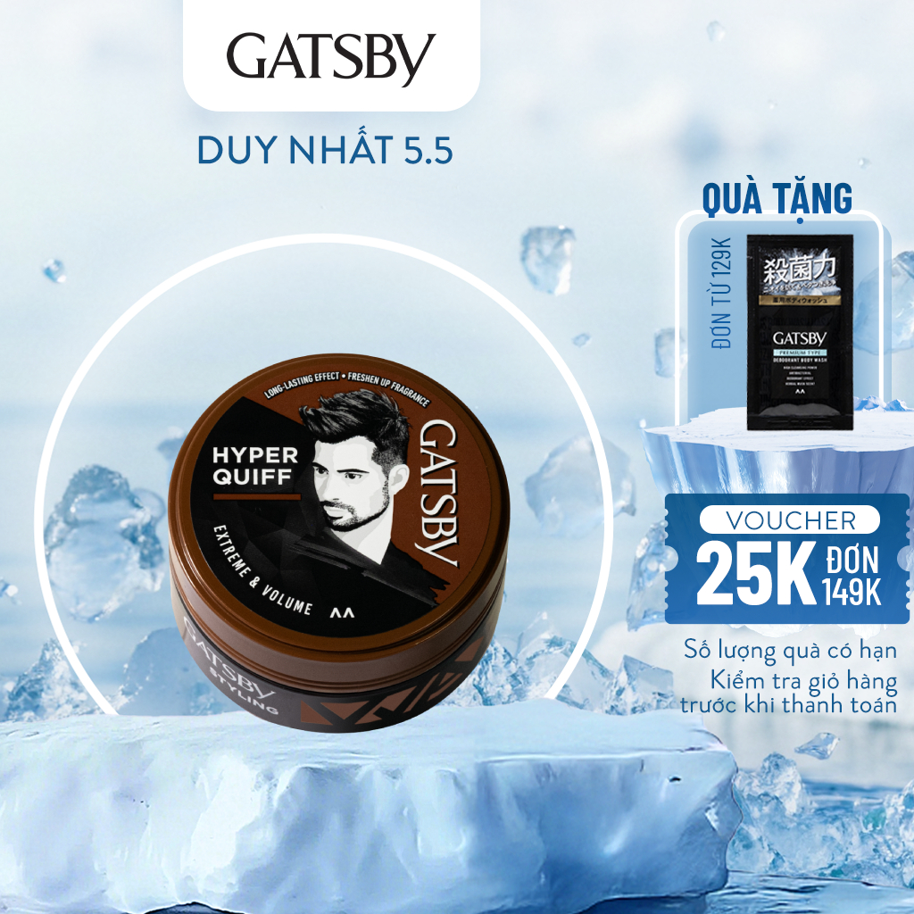 Ảnh Wax vuốt tóc GATSBY Styling Wax Extreme & Volume 25g 1