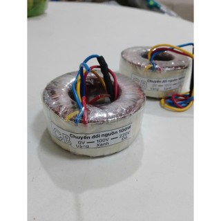Biến áp đổi điện 220v ra  100v 110v 100w dùng lọc không khí có sẵn cầu chì bảo vệ