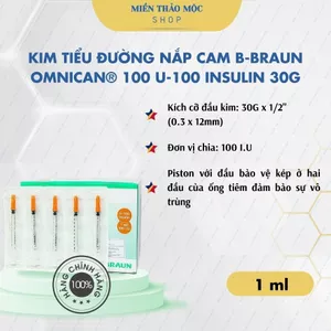 Bơm kim tiểu đường nắp cam B-Braun Omnican 100 U-100 Insulin 30G