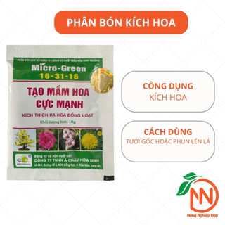 Combo 10 gói Siêu Kích Hoa 10g | Phân Bón Tạo Mầm Hoa Mạnh | 16-31-16 Micro-Green