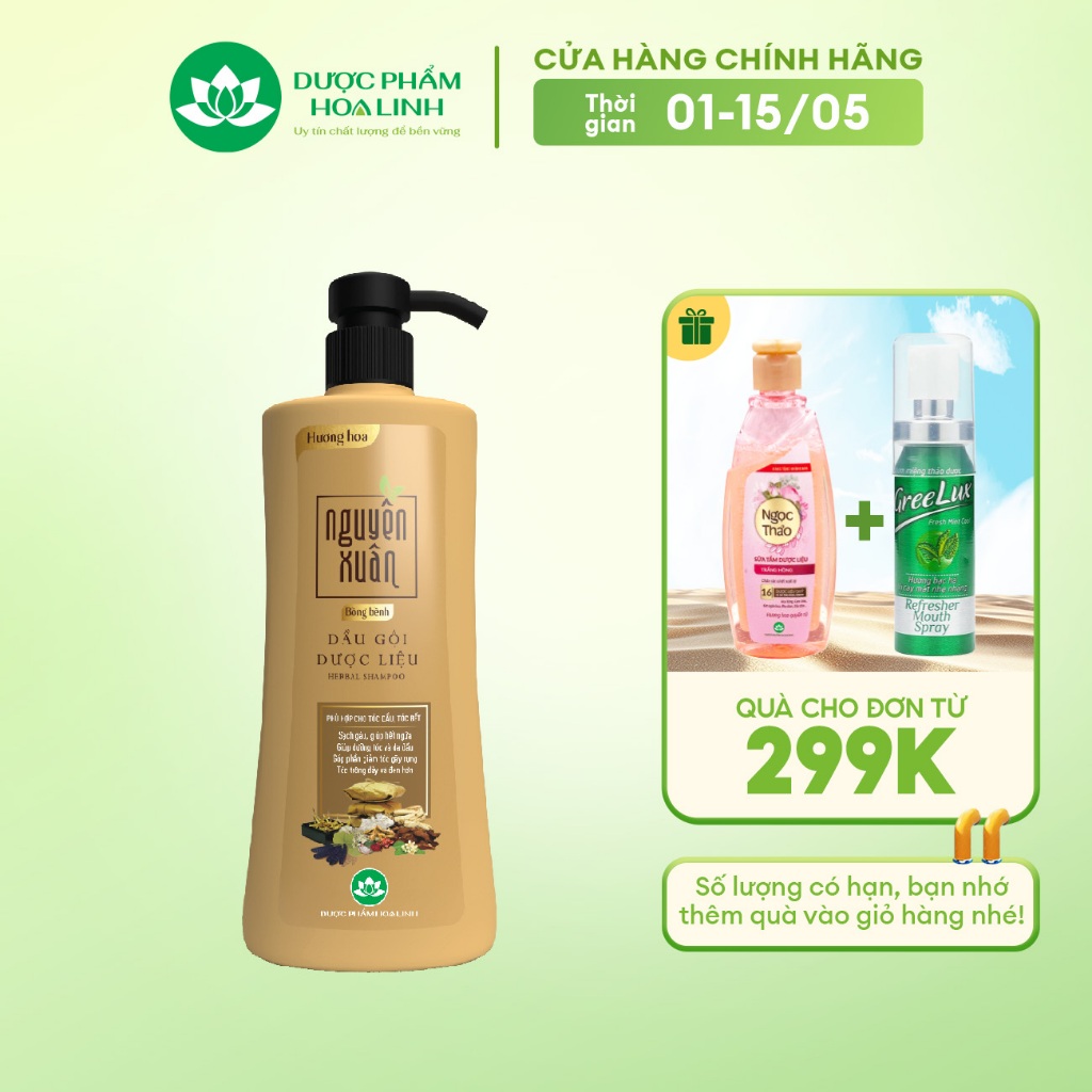 Ảnh Dầu gội Dược liệu Nguyên Xuân Bồng Bềnh 450ml - Tặng 10% thể tích giá không đổi 1