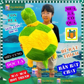 Thú Nhồi Bông Hình Con Rùa Siêu Đẹp – Gấu Bông Siêu Mềm, Siêu Lớn Ôm Ngủ Gối Ôm Dễ Thương, Quà Tặng