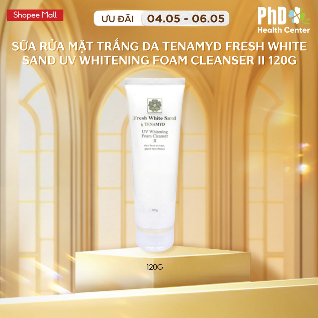 Ảnh Sữa Rửa Mặt Trắng Da Tenamyd Fresh White Sand UV Whitening Foam Cleanser II 120g Cho Da Khô Nhạy Cảm 1