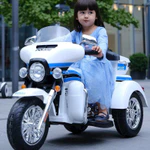 Xe mô tô, xe máy điện cho bé Police SMT-111 cho bé hàng cao cấp ( bộ đàm, yên da, chìa khóa, còi hú...) — ảnh 3