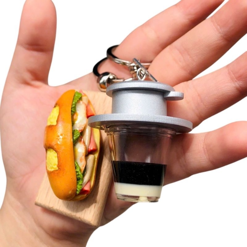 [Hàng sẵn] Combo Quà tặng móc khóa Cafe và Bánh mì Việt Nam handmade ...