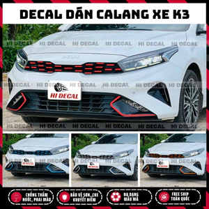 Tem dán calang Kia K3 viền line xe K3, decal dán viền xe KIA K3 trang trí xe bền màu, chống nước bền màu