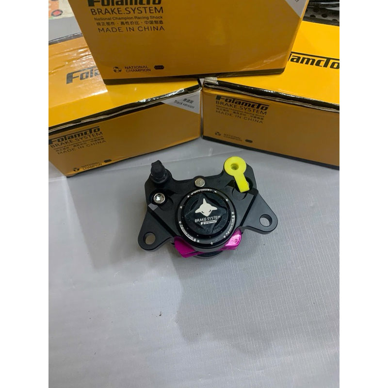 heo 2 piston cnc cá mập Folamdo lắp phanh đĩa xe điện hàng chuẩn