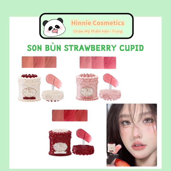 Son Kem Lì Dạng Bùn Flower Knows Strawberry Cupid 💘