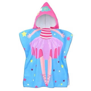 Khăn choàng tắm cho bé trai bé gái BONBON KIDS có mũ Freesize, khăn tắm cho bé, khăn đi bơi