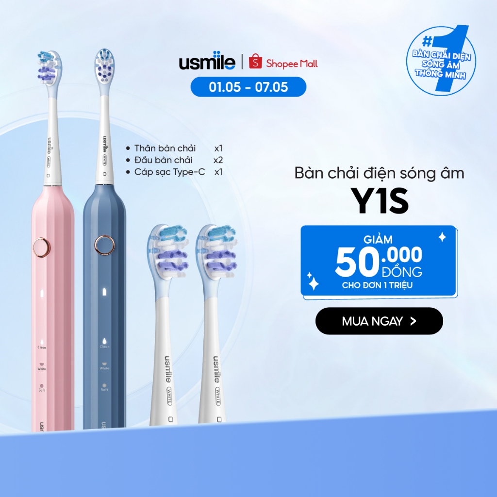Đánh Giá Bàn Chải Điện Usmile Y1S Sóng Siêu Âm: Có Tốt Không? Giá Bao Nhiêu?