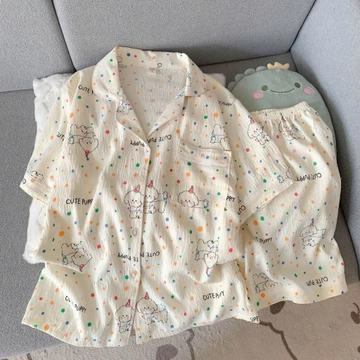 (Có Sẵn Hàng) Bộ Ngủ Cộc BC10 Chấm Bi Đồ Ngủ Nữ, Đồ Ngủ Cute, Bộ Ngủ Cộc, Bộ Đồ Ngủ Nữ, Set Ngủ Cộc, Set Đồ Ngủ Ngắn