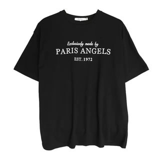 Áo thun Stee Cổ tròn PARIS ANGELS Localbrand ICVCVVNI  Unisex Menwear