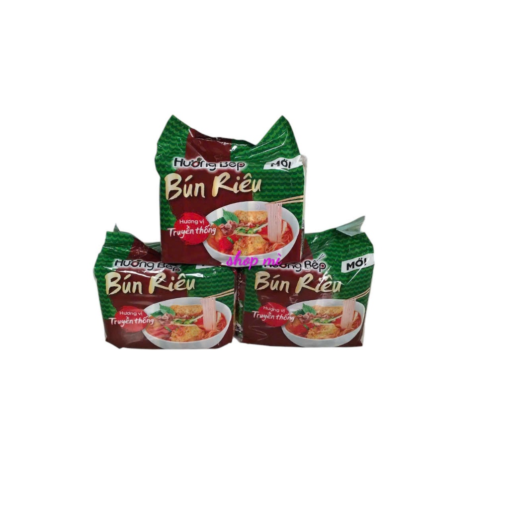 Thùng 30 gói Bún Riêu, phở bò Hương Bếp chuẩn vị truyền thống (70gr x 5gói x 6lốc)