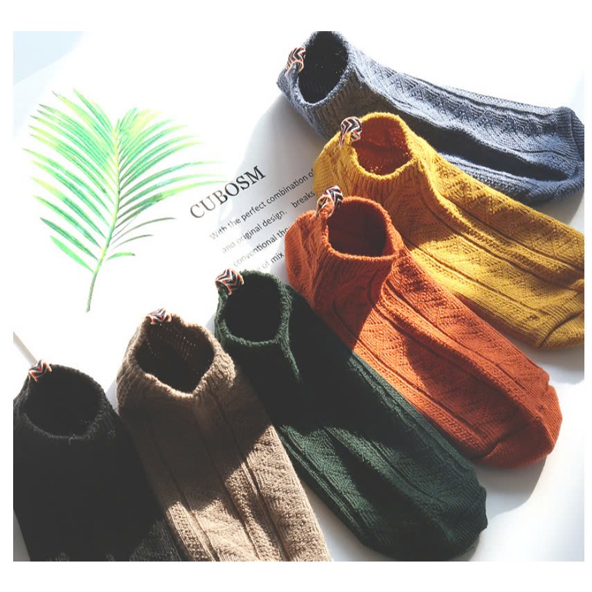 Vớ Tất cotton Nữ cổ thấp 10 màu phong cách trẻ trung và năng động.