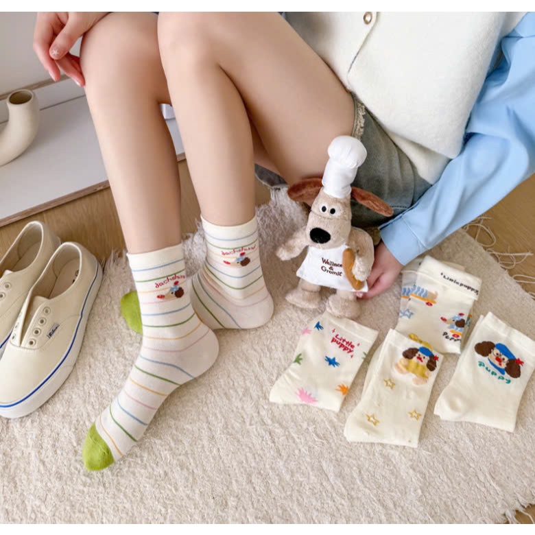 Vớ Tất nữ hoạt hình CÚN PUPPY phong cách thể thao, năng động.
