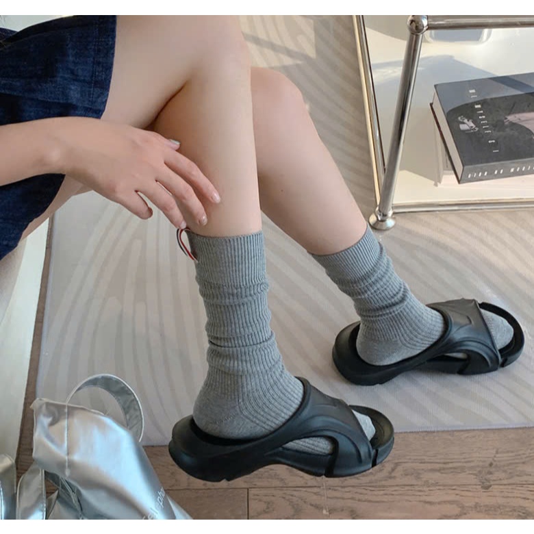 Vớ Tất nữ siêu cao cổ kẻ XANH ĐỎ phong cách dễ thương và xinh xắn