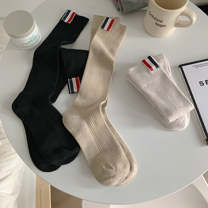 Vớ Tất nữ siêu cao cổ kẻ XANH ĐỎ phong cách dễ thương và xinh xắn