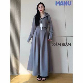 Áo chống nắng nữ toàn thân thiết kế phần thân trên 2 lớp croptop, vải cotton co giãn 4 chiều, chống UV- ROSE GOLD