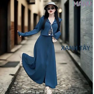 Áo chống nắng nữ toàn thân thiết kế phần thân trên 2 lớp croptop, vải cotton co giãn 4 chiều, chống UV- ROSE GOLD