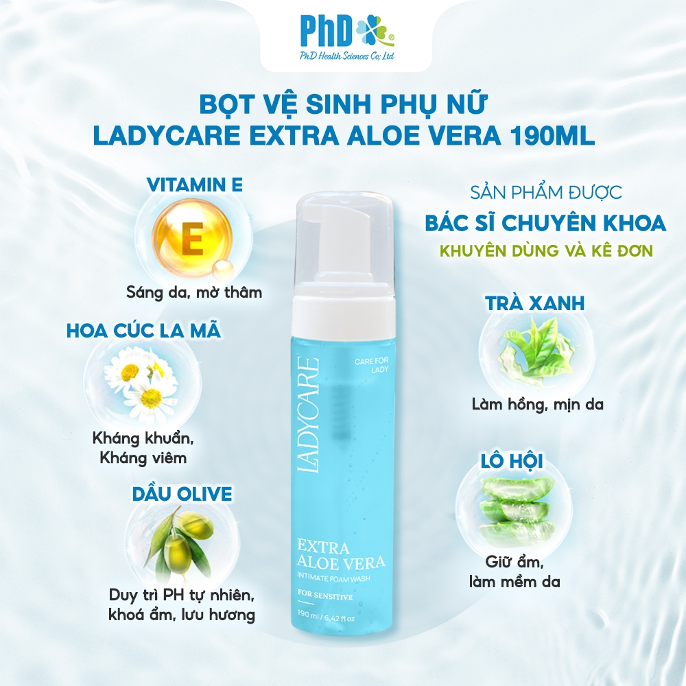 Dung Dịch Vệ Sinh Phụ Nữ Dạng Bọt Cao Cấp Ladycare Classic Và Ladycare Extra Aloe Vera