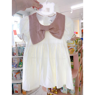 Váy tay bồng hrnee xô muslin xinh xăn, mềm mại, thoáng mát cho bé gái 6 tháng đến 4 tuổi