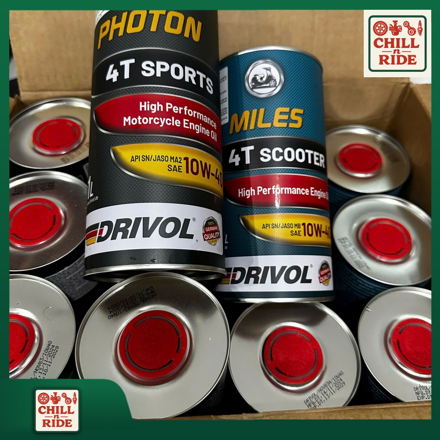 Dầu nhớt DRIVOL 4T SPORT 10W40 MA2 - Phiên bản xe số 1L và tay ga 800ML ...