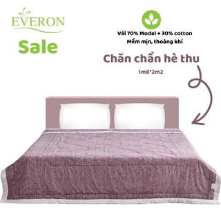Chăn hè thu Everon vải Modal mềm mát 1m8*2m2 EPM 21065 màu tím nếp cẩm