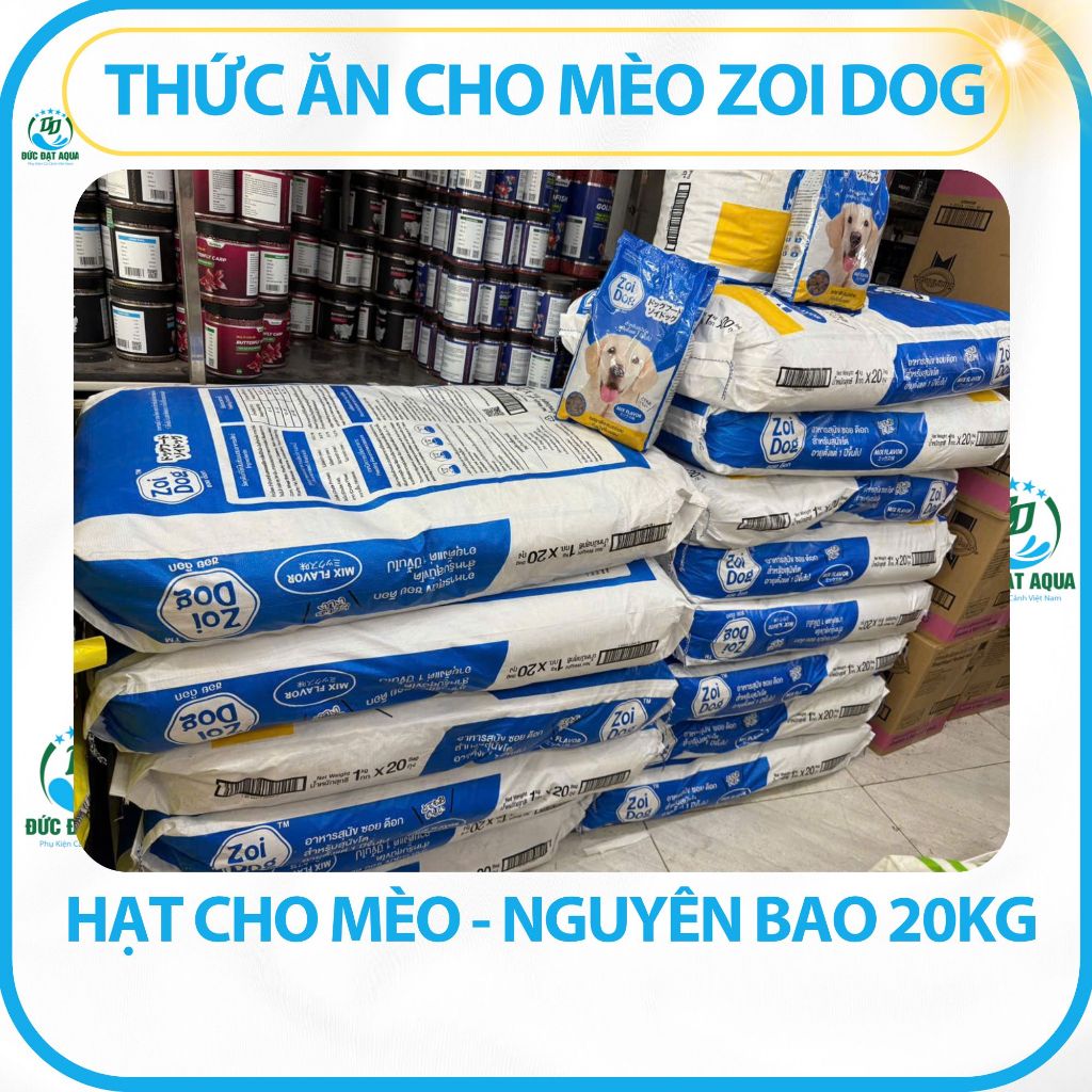 Thức ăn cho chó Zoi Dog, hạt dành cho mọi loại chó, nguyên bao 20kg - có 20 gói 1kg 8