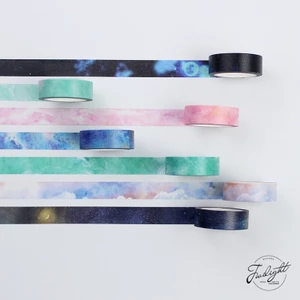 Washi Galaxy - Băng dính Trang trí đồng giá mẫu Vũ trụ, màu Bầu trời - Băng keo Giấy Galaxy