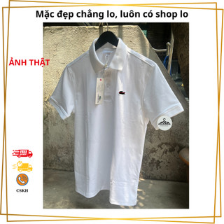 Áo Polo Nam Trắng Cổ Bẻ – Vải Poly Co Giãn, Form Chuẩn, Thấm Hút Mồ Hôi, Mặc Đi Làm Đi Chơi
