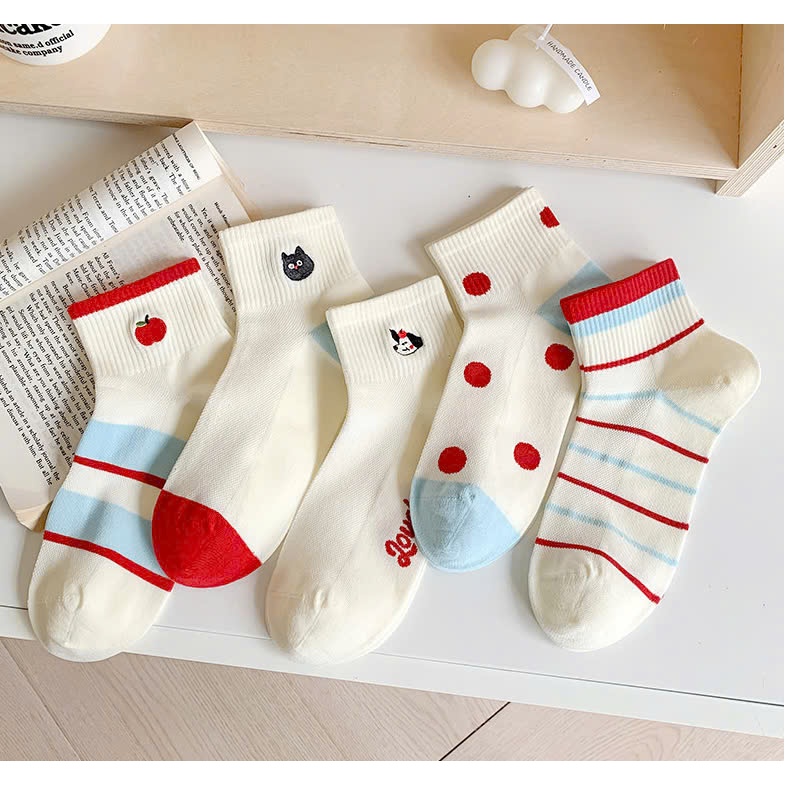 Vớ Tất hoạt hình cổ lửng TÁO & MÈO phong cách thể thao, năng động.