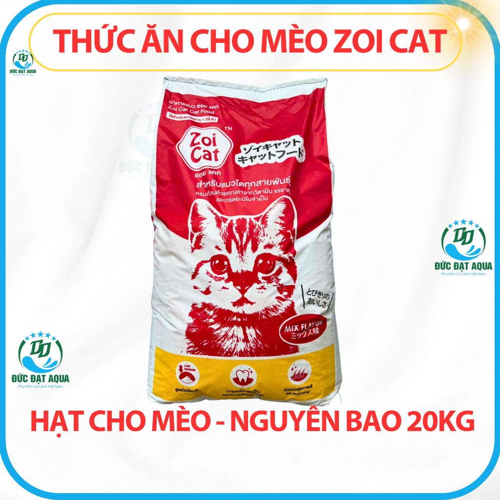 Thức ăn cho mèo Zoi Cat, hạt cho mèo - bao 20kg - có 20 gói nhỏ 1kg 9