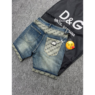 Quần short jean nam thời trang cao cấp phối họa tiết chữ cá tính,vải dày mềm co giãn nhẹ,phom dáng chuẩn siêu cấp QC