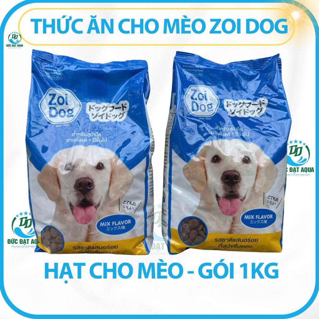 Thức ăn cho chó Zoi Dog, combo 5 gói 1kg, hạt cho chó trưởng thành