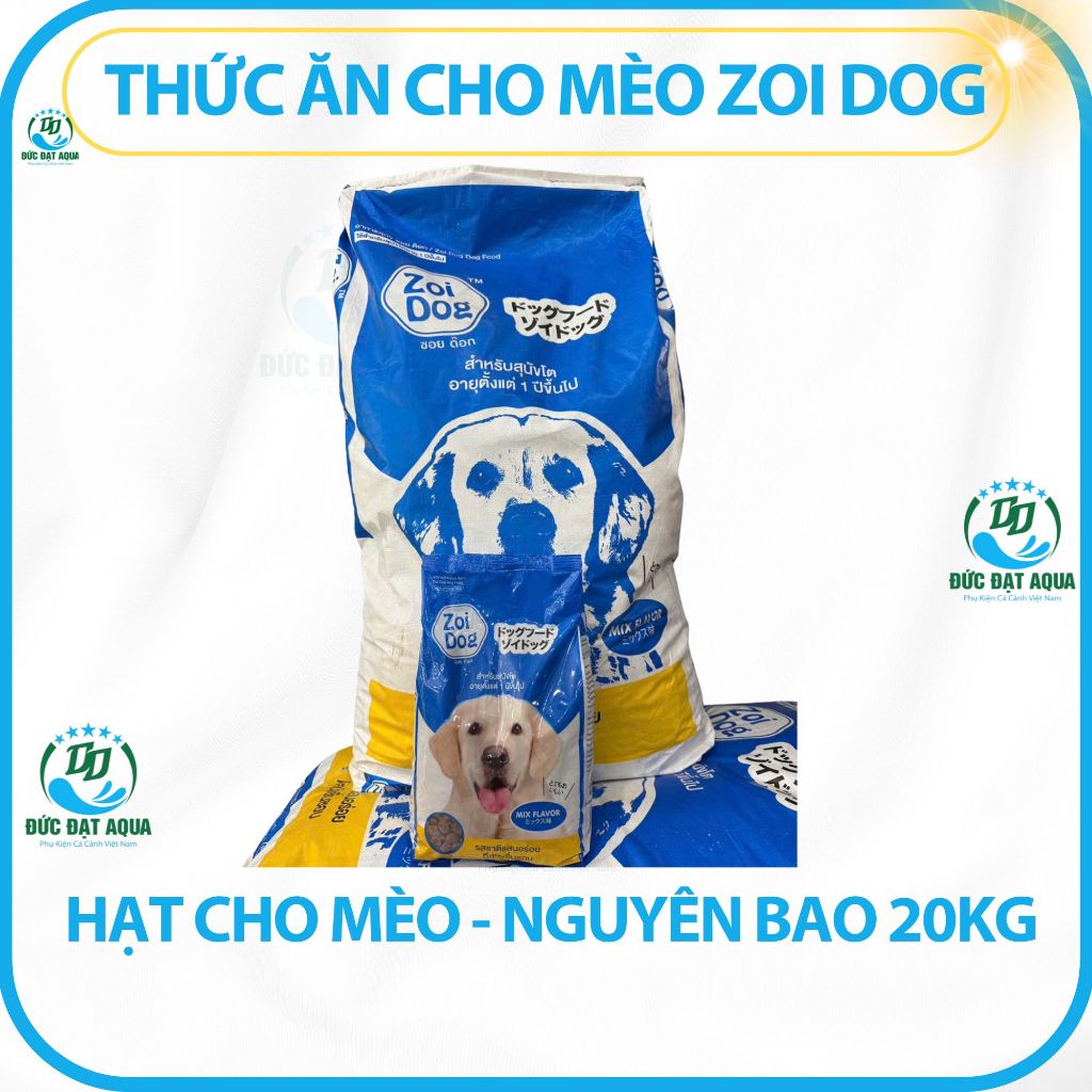 Thức ăn cho chó Zoi Dog, hạt dành cho mọi loại chó, nguyên bao 20kg - có 20 gói 1kg 9