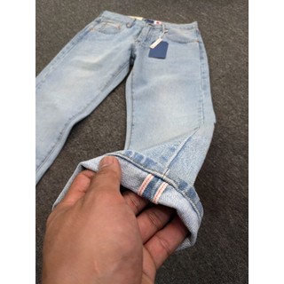 [loại lai biên dày đẹp] quần jean nam lv chất selvedge denim vải nhật