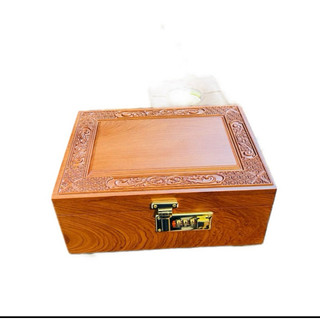 Hộp đựng  trang sức gỗ  hương  mặt trạm gấm  hoa chanh đồng tiền