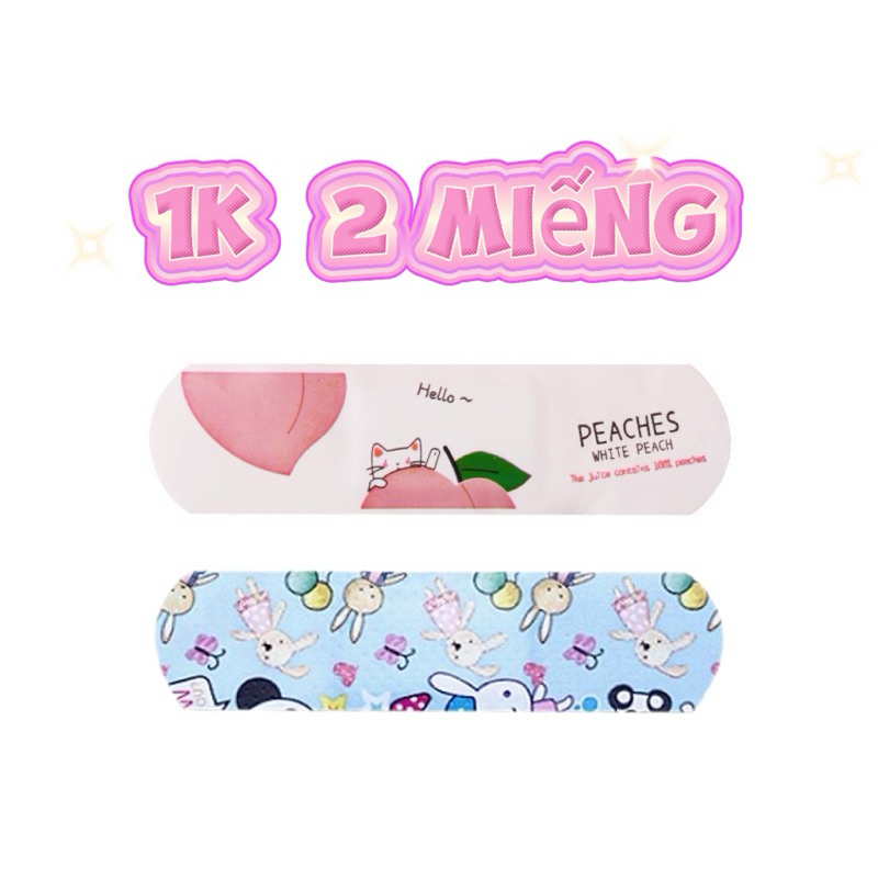 ✅[Chính hãng] Băng keo cá nhân dễ thương hoạ tiết hoạt hình thoáng khí tiện dụng chống thấm nước
