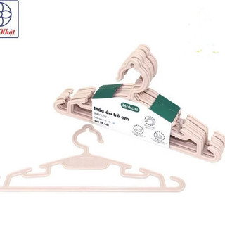 Combo 10 móc áo nhựa treo quần áo cho bé hokori, mắc áo phơi áo quần cho bé nhựa Việt Nhật (MH-2830)