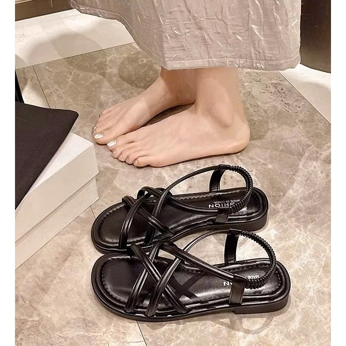 Phom dép như video Dép Sandal nữ quai chéo dế cao 2cm đi êm chân thơi trang phong cách Hàn Quốc.sandan quai hậu dây mảnh – 4