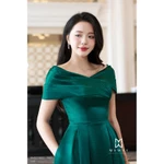 Đầm Nhung Đỏ Nữ Dự Tiệc MY WAY Trễ Vai Dáng Xoè Sang Trọng 9MD21352 — ảnh 7