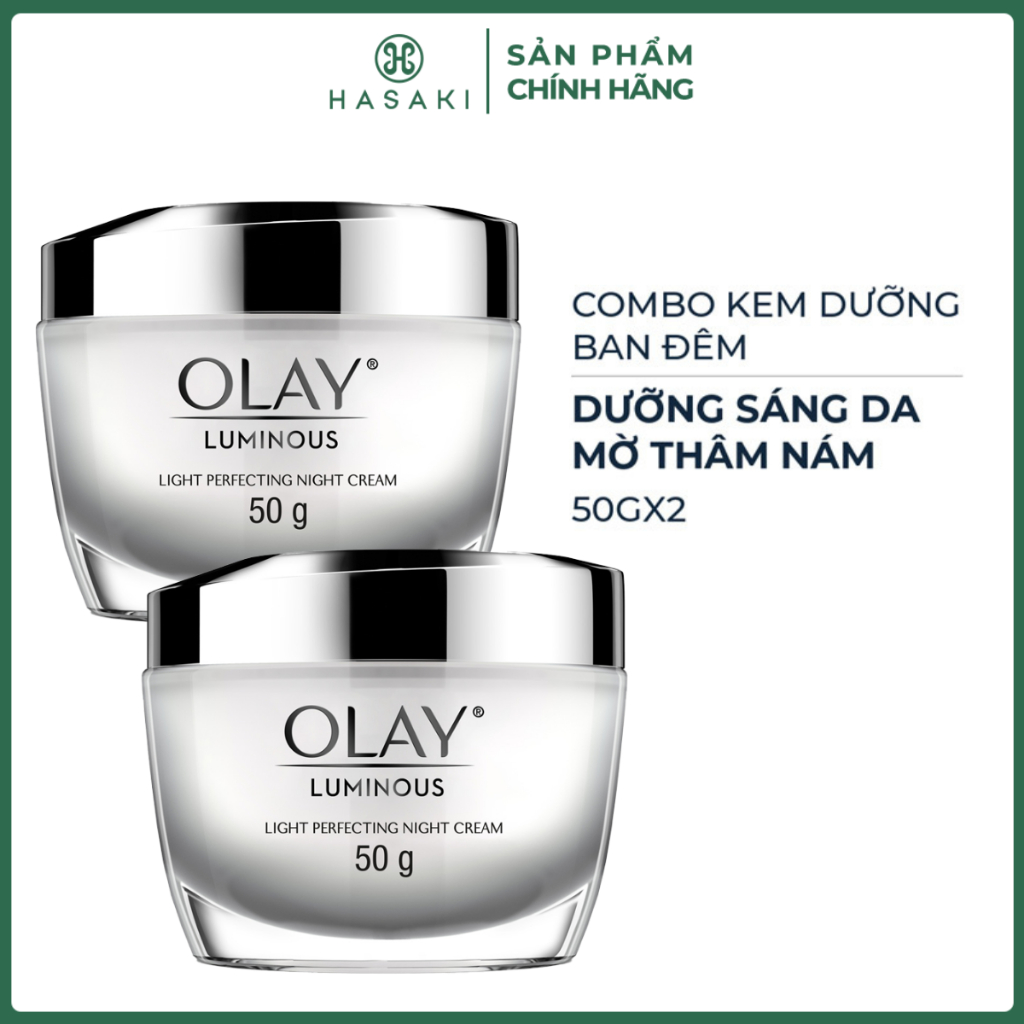 Combo 2 Kem Dưỡng Olay Luminous Sáng Da Mờ Thâm Nám Ban Ngày 50g