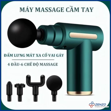 MÁY MASSAGE CẦM TAY , Máy massage cầm tay mini đấm lưng mát xa trị liệu cổ vai gáy 4 đầu 6 chế độ