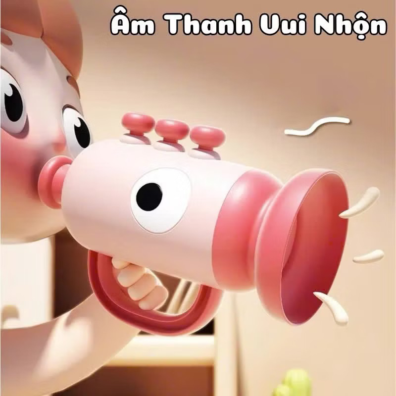 Bộ Trống Lục Lạc 5 Món Xúc Xắc Set Trống Đa Năng Vali Gặm Nướu Kèn Trống Đồ Chơi Âm Thanh - Đồ Chơi Cho Bé PUKAPI