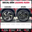 Tem dán mâm Rush, decal dán lazang trang trí tạo điểm nhấn