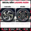 Tem dán mâm Rush, decal dán lazang trang trí tạo điểm nhấn