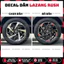 Tem dán mâm Rush, decal dán lazang trang trí tạo điểm nhấn