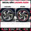 Tem dán mâm Rush, decal dán lazang trang trí tạo điểm nhấn